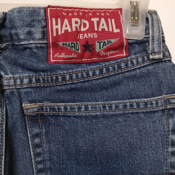Y2K Western Hard Tail Jean Durable USA Cowgirl Mid Rise Mid Blue 26 Straight Zip - Picture 1 of 14